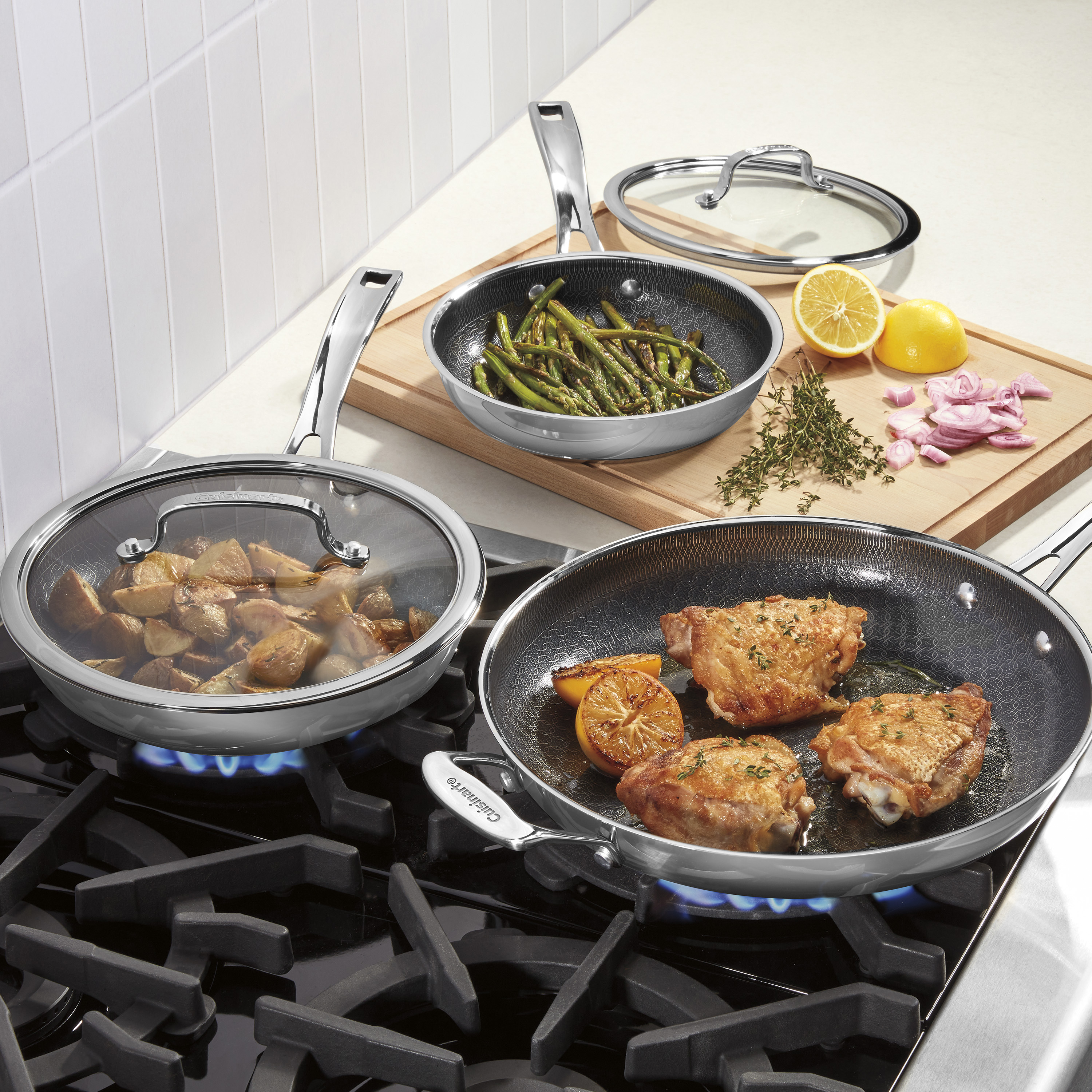6-Piece FusionPlus Nonstick Stainless Skillet Set - Image 11