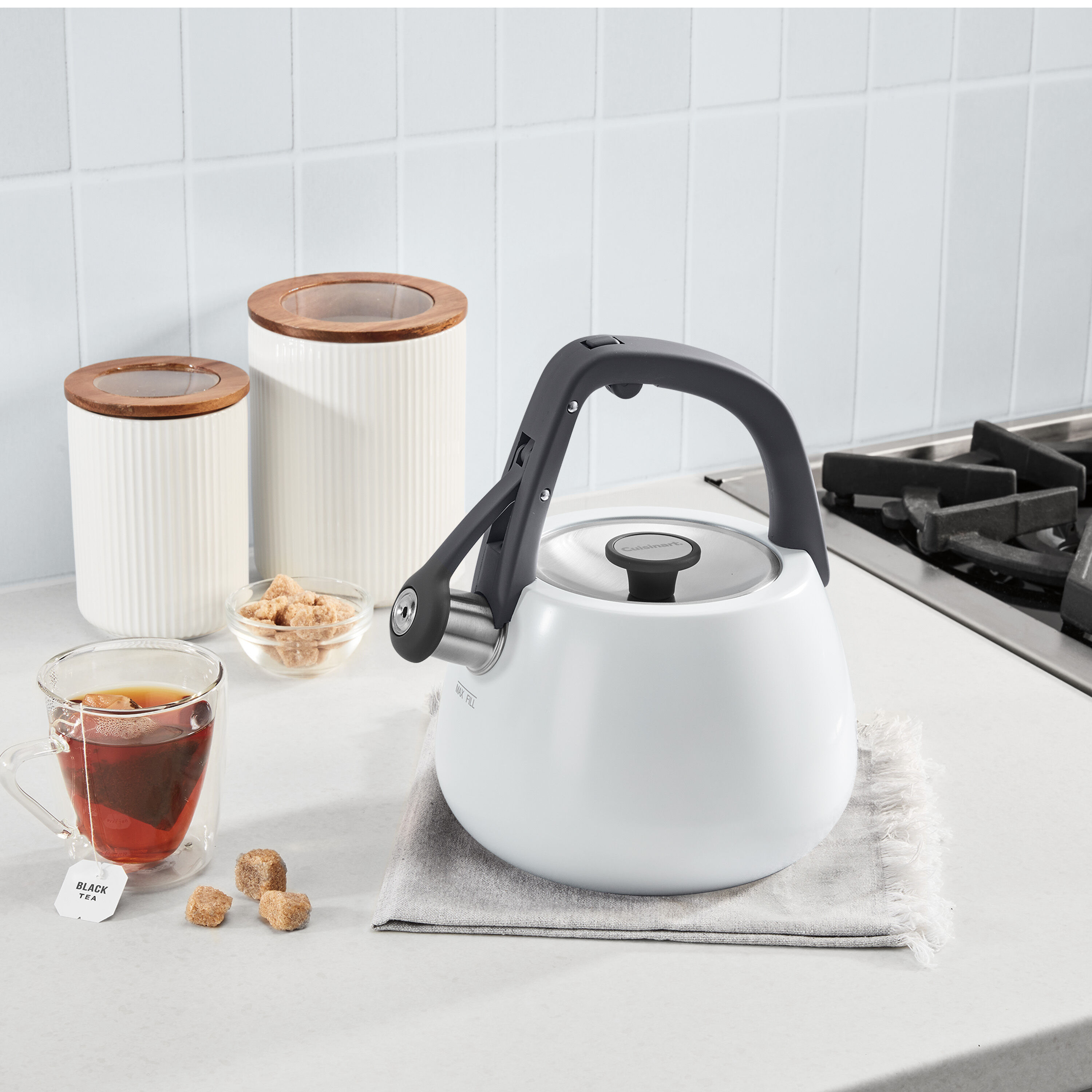 Cuisinart 2 Qt. Matte White Stainless Steel Tea Kettle