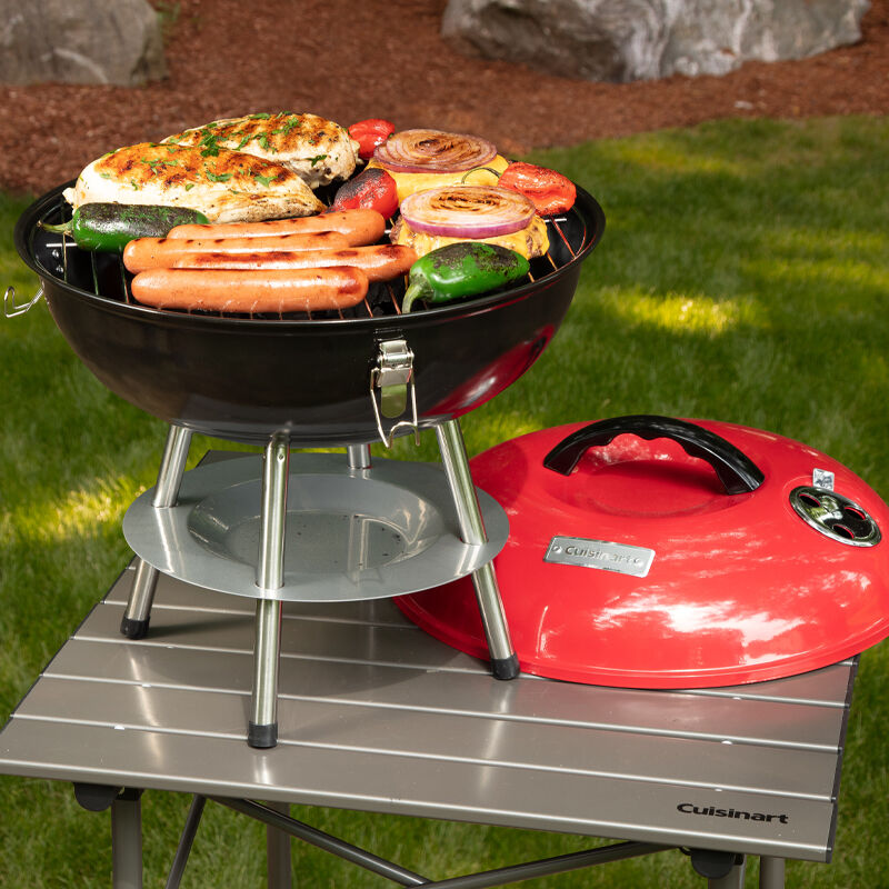 Red – 14" Portable Charcoal Grill — Game - Image 2