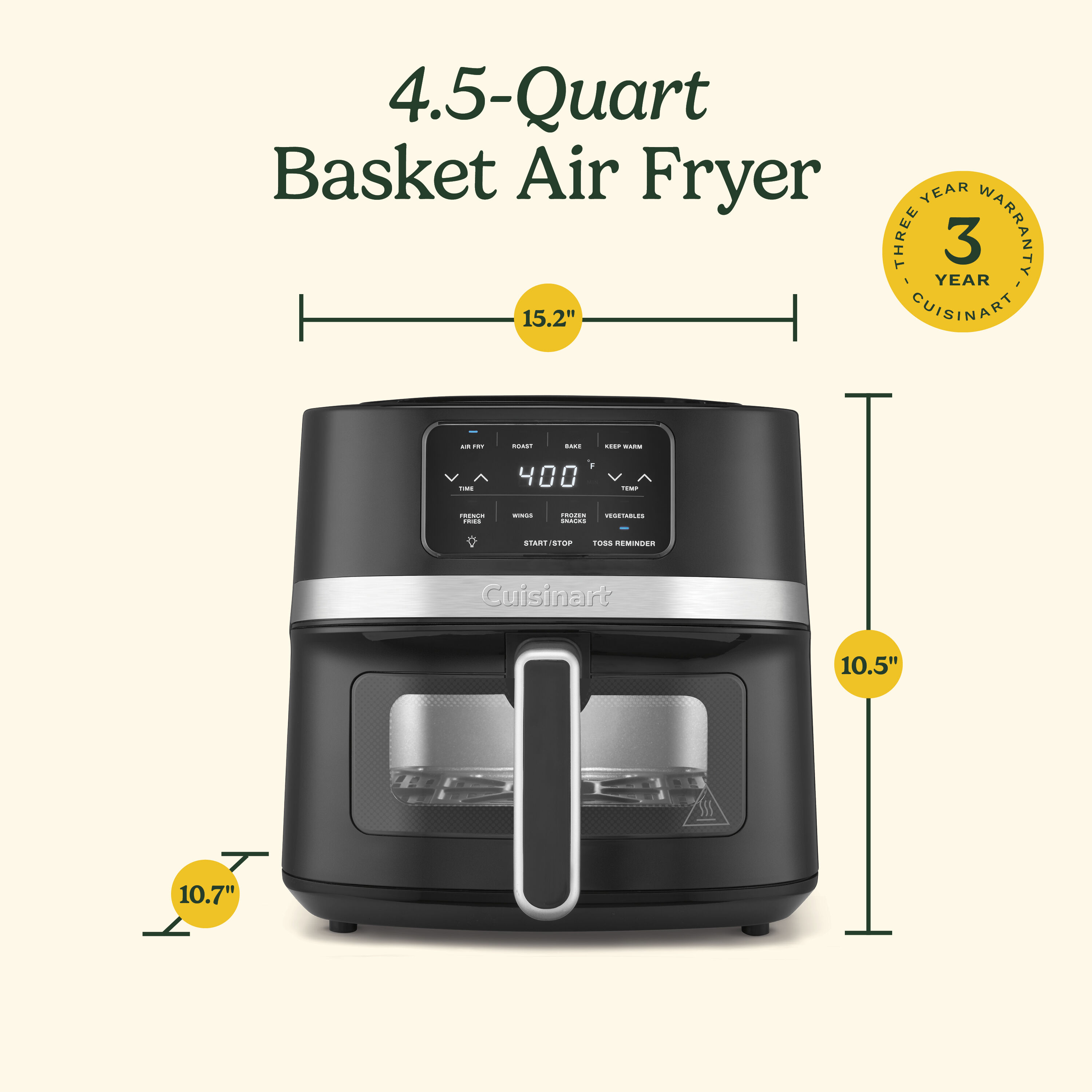 Cuisinart 4.5-qt Basket Air Fryer - Image 8