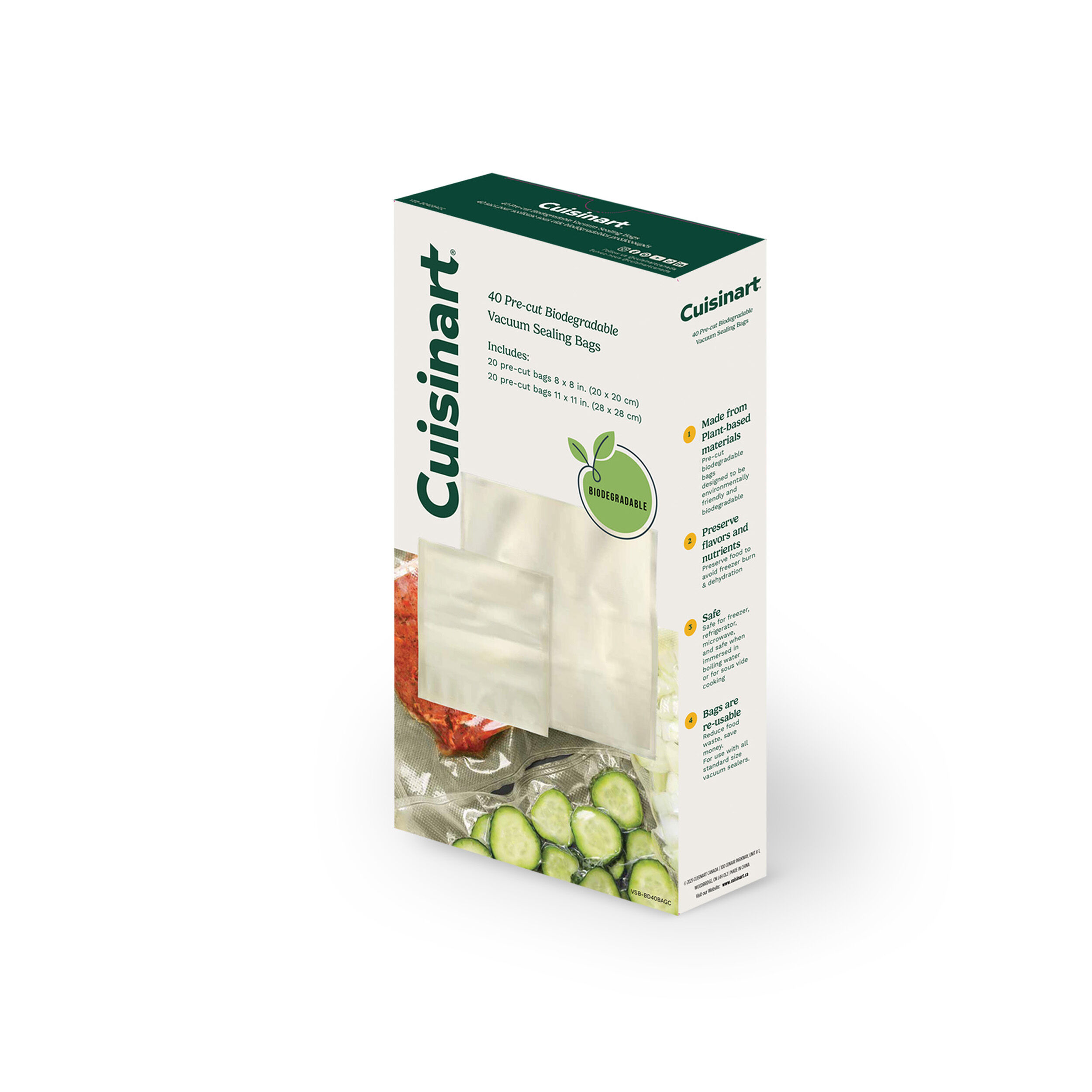 40 Pre-Cut Biodegradable Vacuum Sealing Bags - Image 2