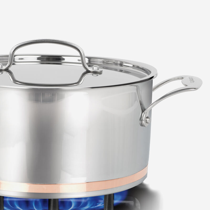 11-Piece Stainless Steel Copper Band Cookware Set - Image 6