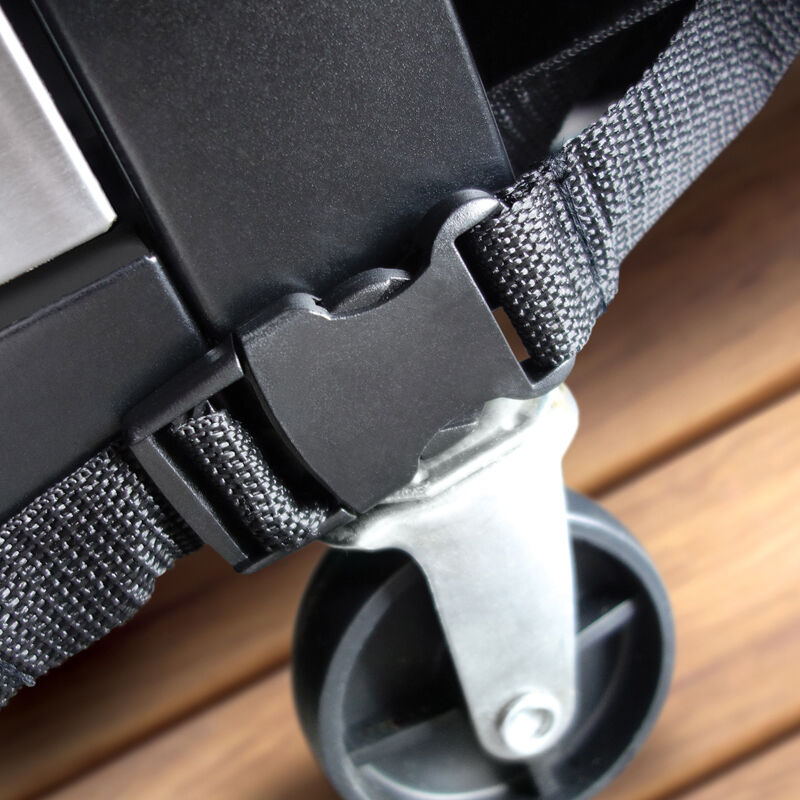 Heavy-Duty Grey BBQ Cover 60" x 24" x 46" — Lock - Image 3