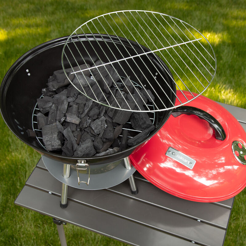 Red – 14" Portable Charcoal Grill — Game - Image 3