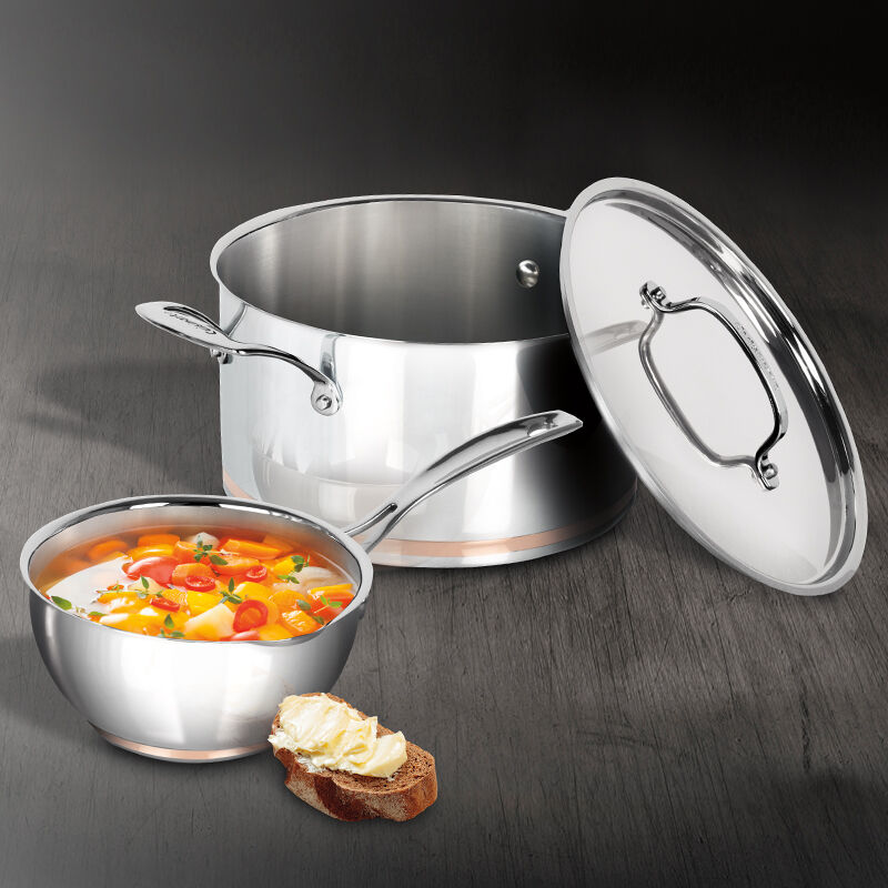 11-Piece Stainless Steel Copper Band Cookware Set - Image 7