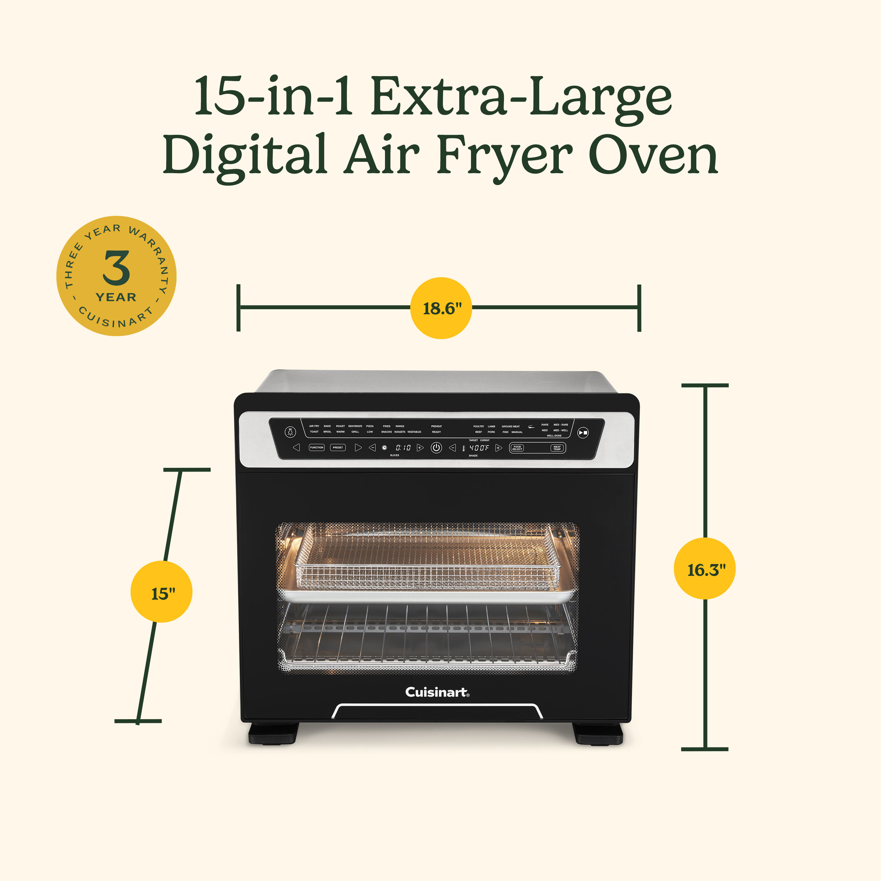 Cuisinart 15-in-1 Extra-Large Digital Air Fryer Oven — Rack - Image 7