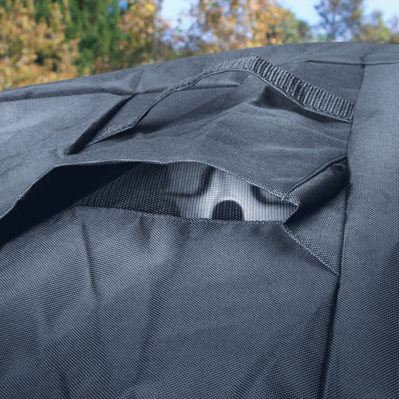 Heavy-Duty Grey BBQ Cover 60" x 24" x 46" — Lock - Image 2